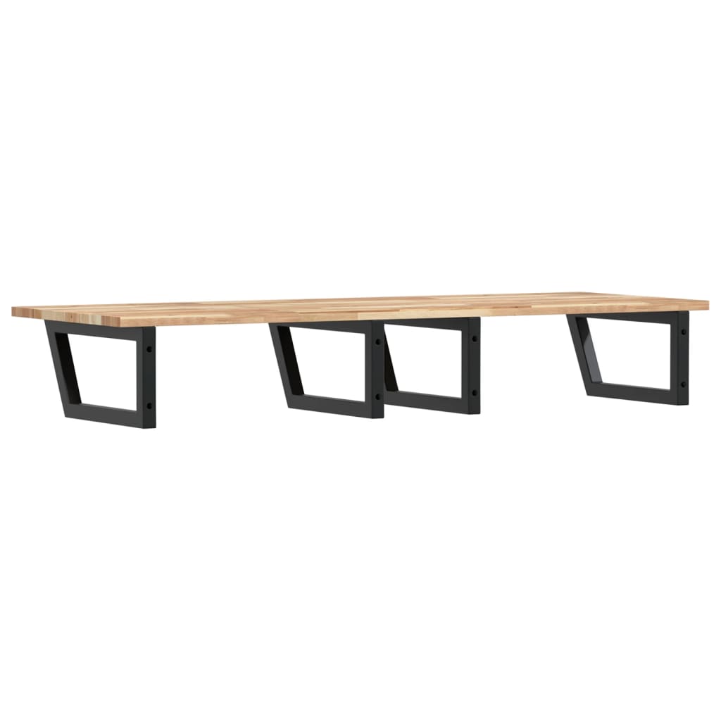 Basin Shelf Wall Mounted Steel and Solid Wood Acacia