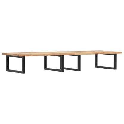 Basin Shelf Wall Mounted Steel and Solid Wood Acacia