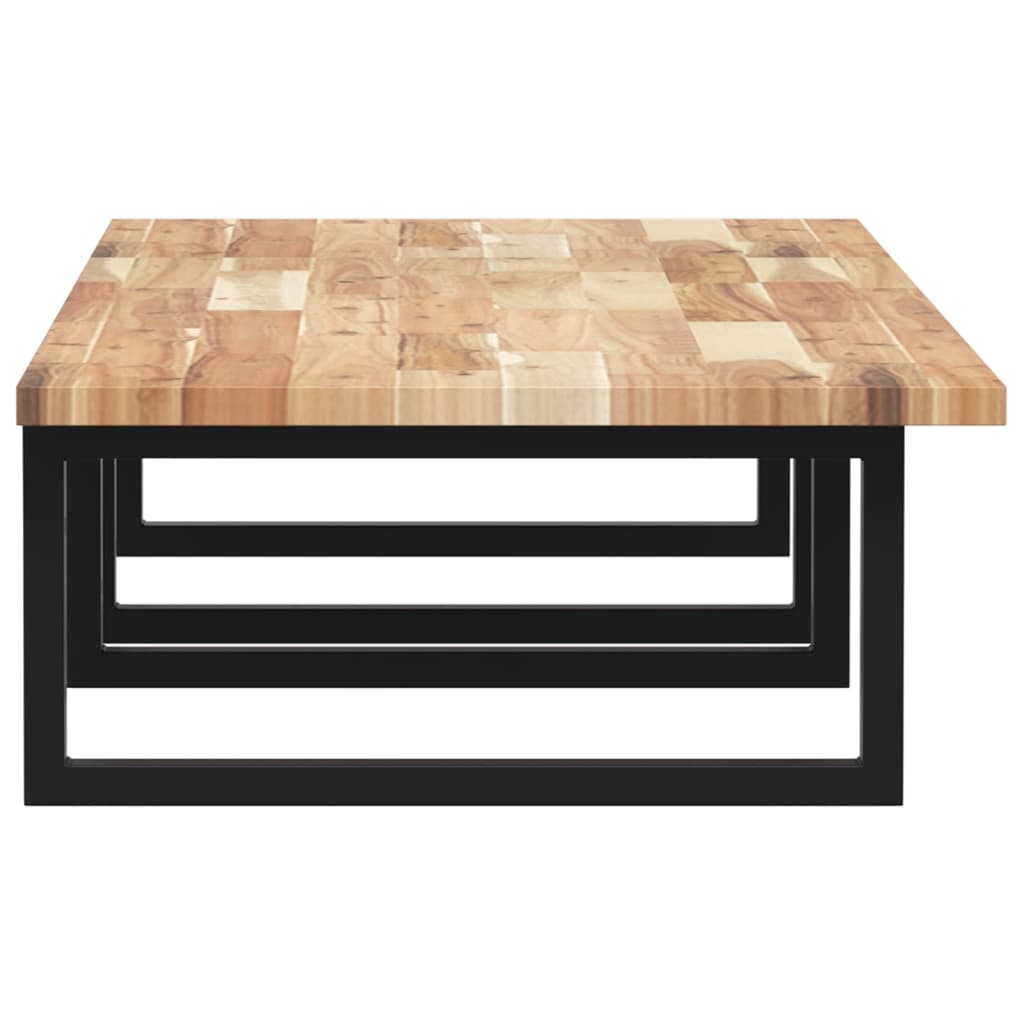 Basin Shelf Wall Mounted Steel and Solid Wood Acacia