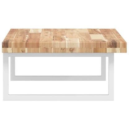 Basin Shelf Wall Mounted Steel and Solid Wood Acacia