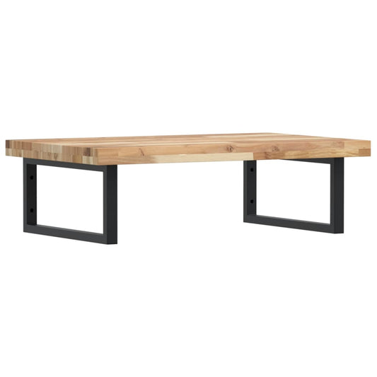 Basin Shelf Wall Mounted Steel and Solid Wood Acacia