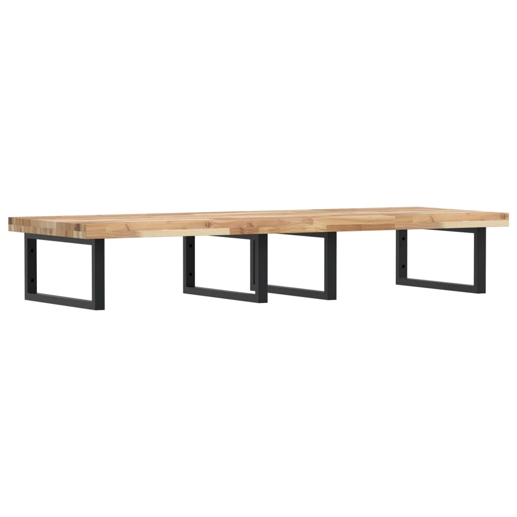 Basin Shelf Wall Mounted Steel and Solid Wood Acacia