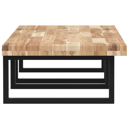 Basin Shelf Wall Mounted Steel and Solid Wood Acacia