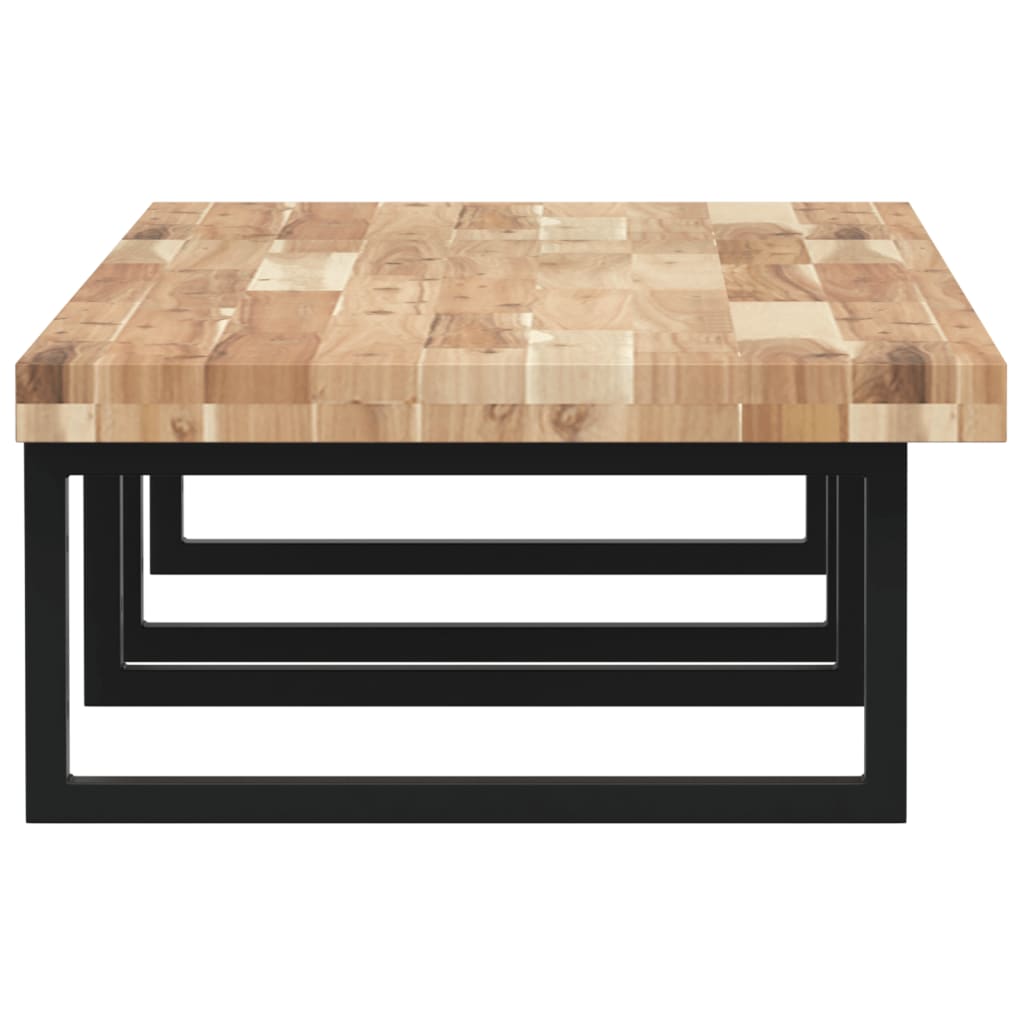 Basin Shelf Wall Mounted Steel and Solid Wood Acacia