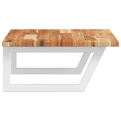 Basin Shelf Wall Mounted Steel and Solid Wood Acacia