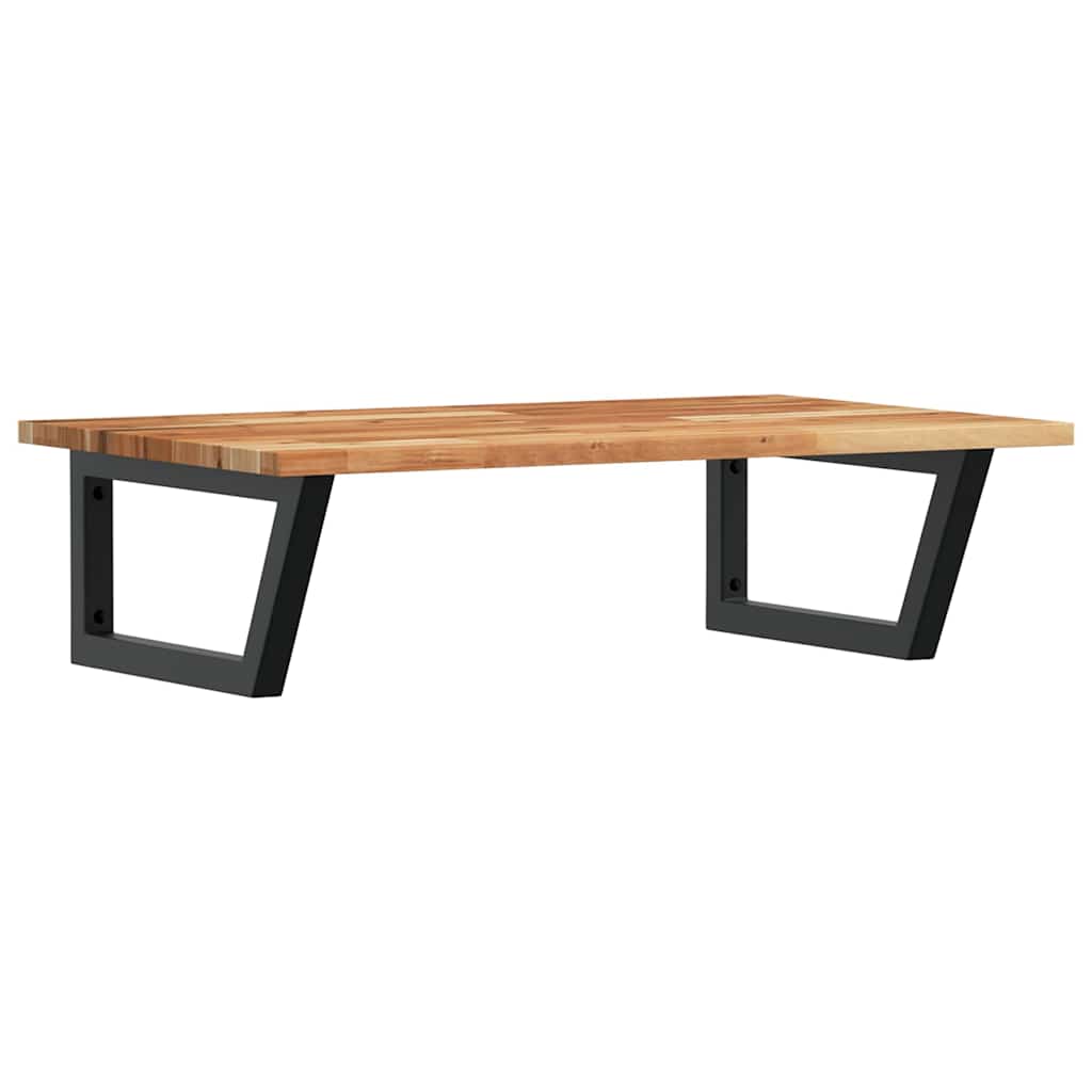 Basin Shelf Wall Mounted Steel and Solid Wood Acacia
