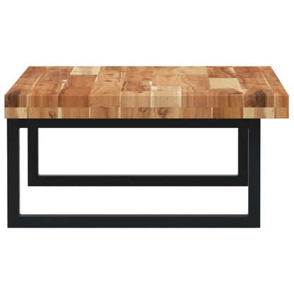 Basin Shelf Wall Mounted Steel and Solid Wood Acacia