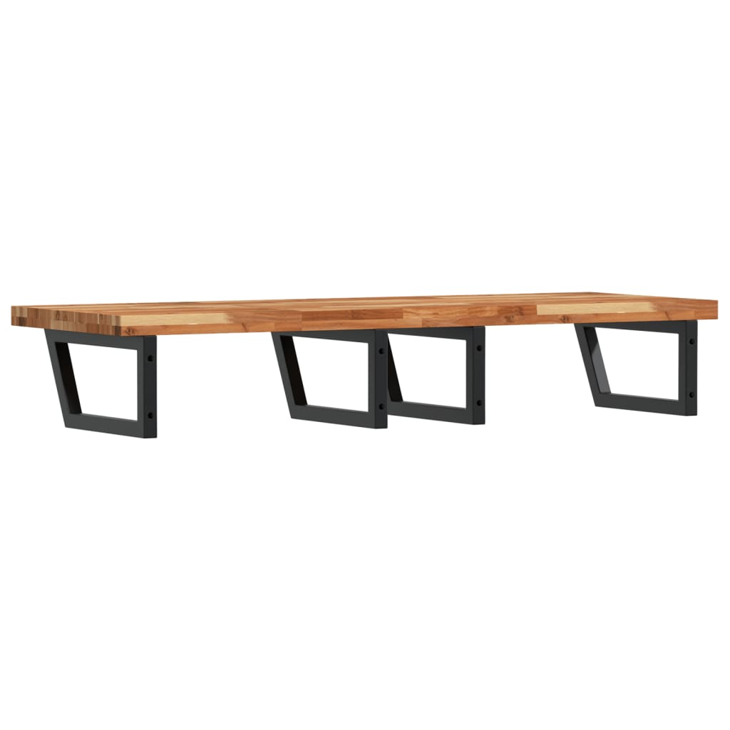 Basin Shelf Wall Mounted Steel and Solid Wood Acacia