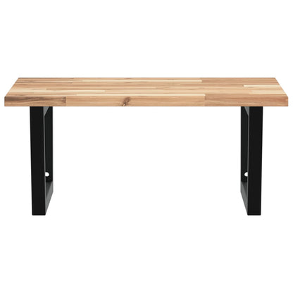 Basin Shelf Wall Mounted Steel and Solid Wood Acacia