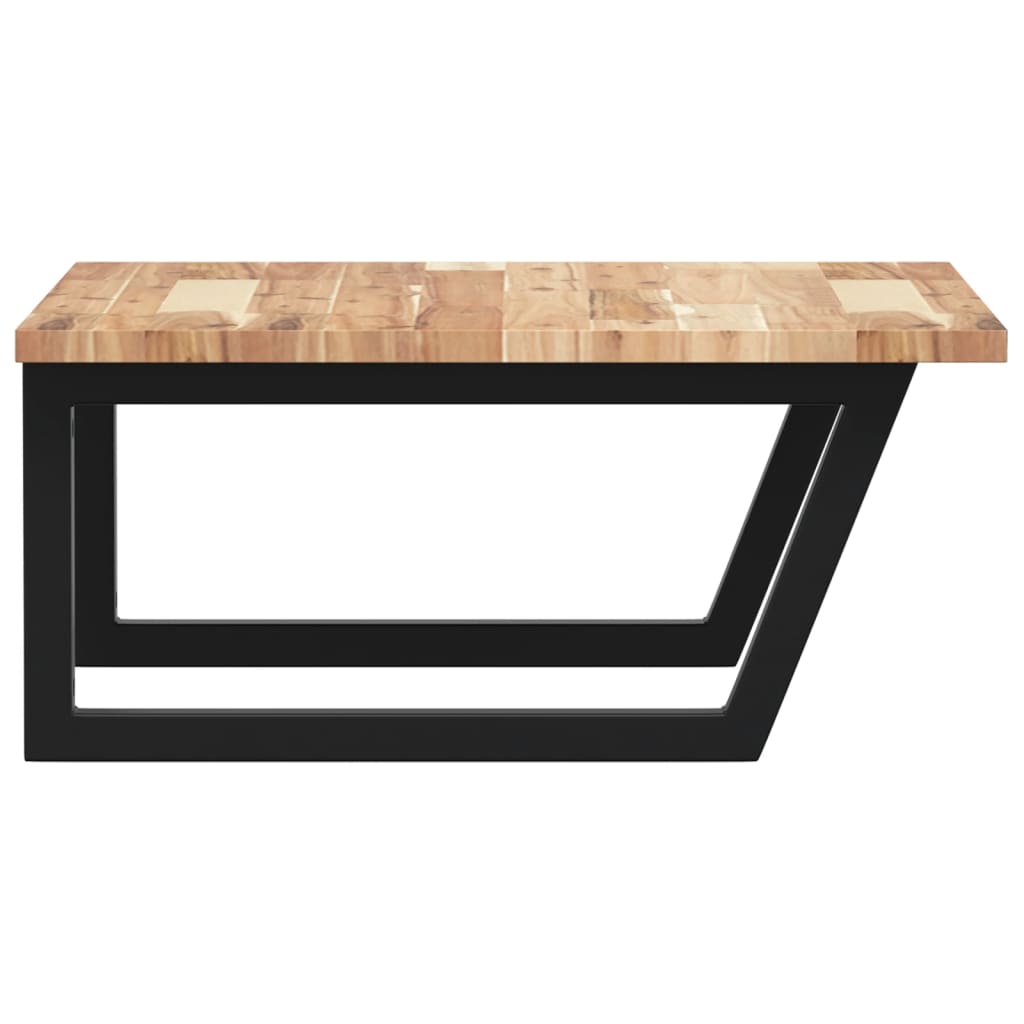 Basin Shelf Wall Mounted Steel and Solid Wood Acacia