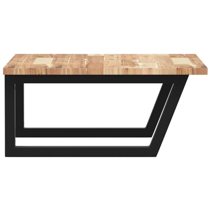 Basin Shelf Wall Mounted Steel and Solid Wood Acacia