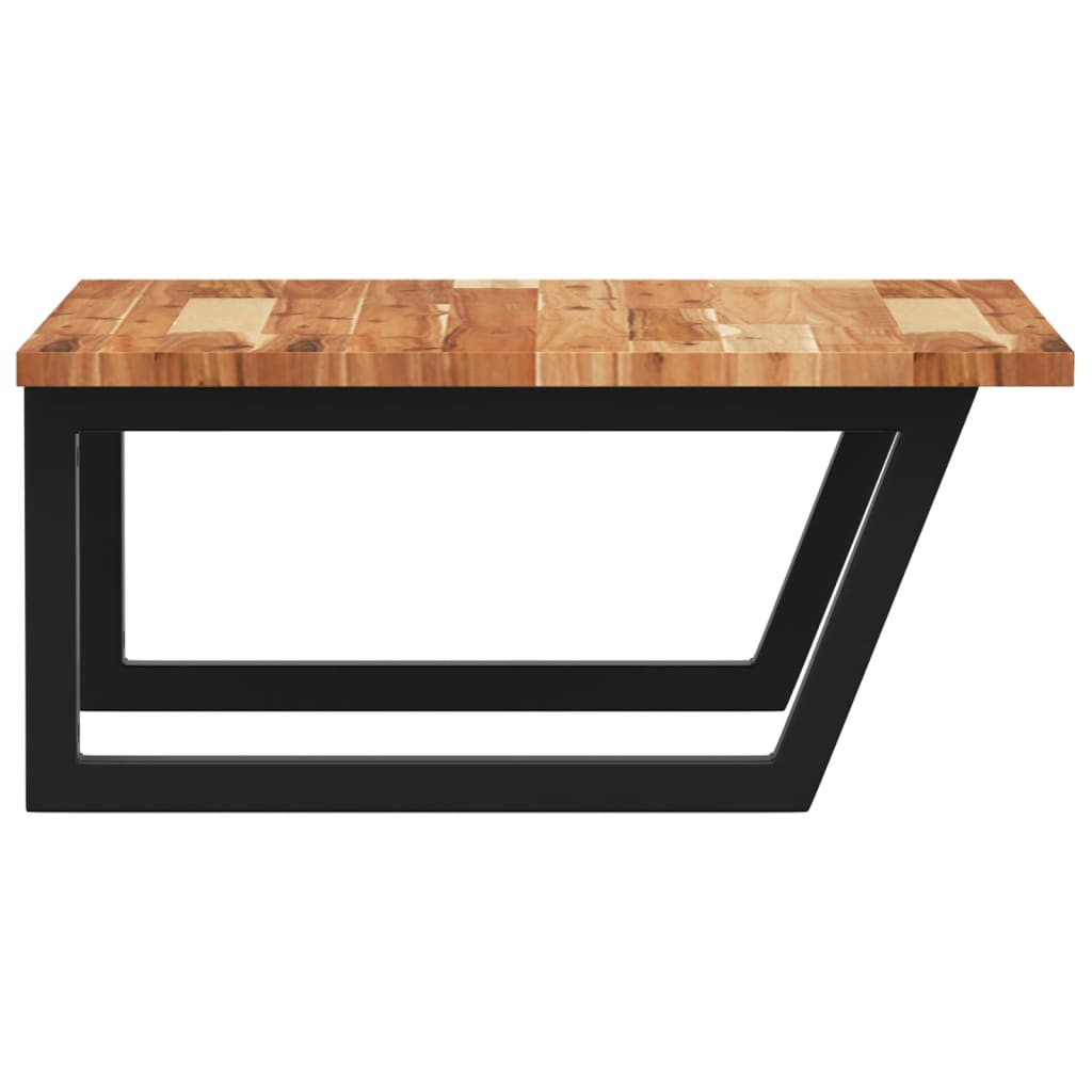 Basin Shelf Wall Mounted Steel and Solid Wood Acacia