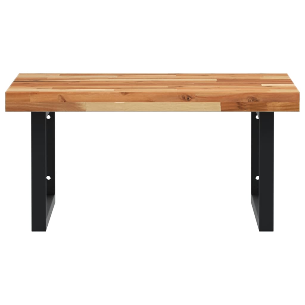 Basin Shelf Wall Mounted Steel and Solid Wood Acacia