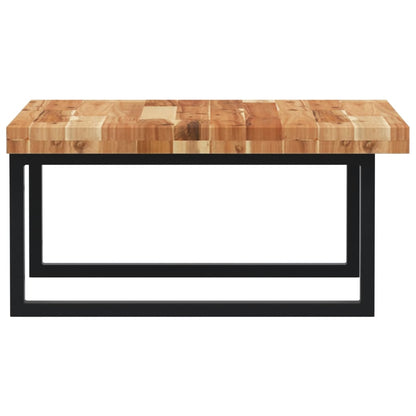 Basin Shelf Wall Mounted Steel and Solid Wood Acacia