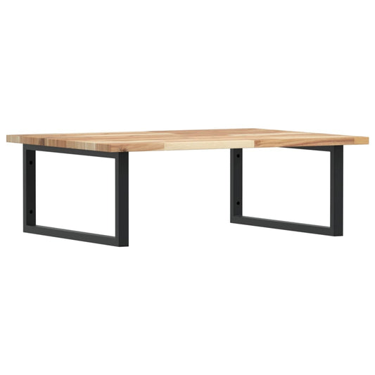 Basin Shelf Wall Mounted Steel and Solid Wood Acacia