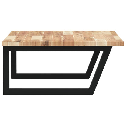 Basin Shelf Wall Mounted Steel and Solid Wood Acacia