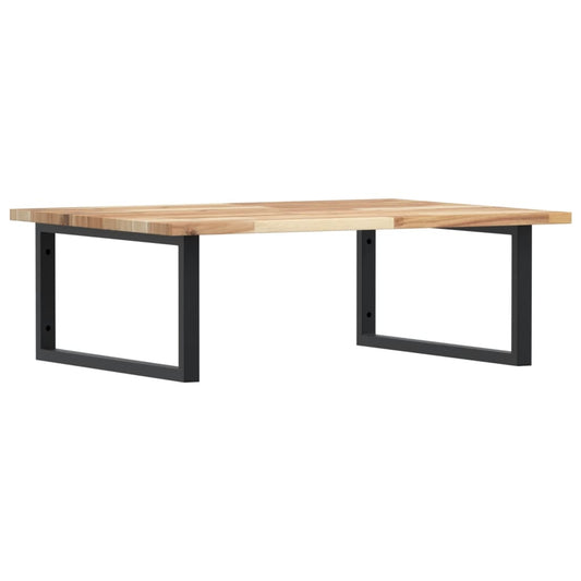 Basin Shelf Wall Mounted Steel and Solid Wood Acacia