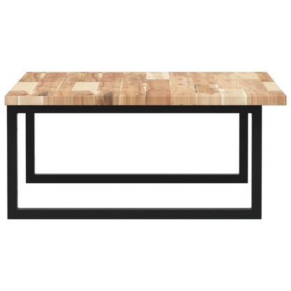 Basin Shelf Wall Mounted Steel and Solid Wood Acacia