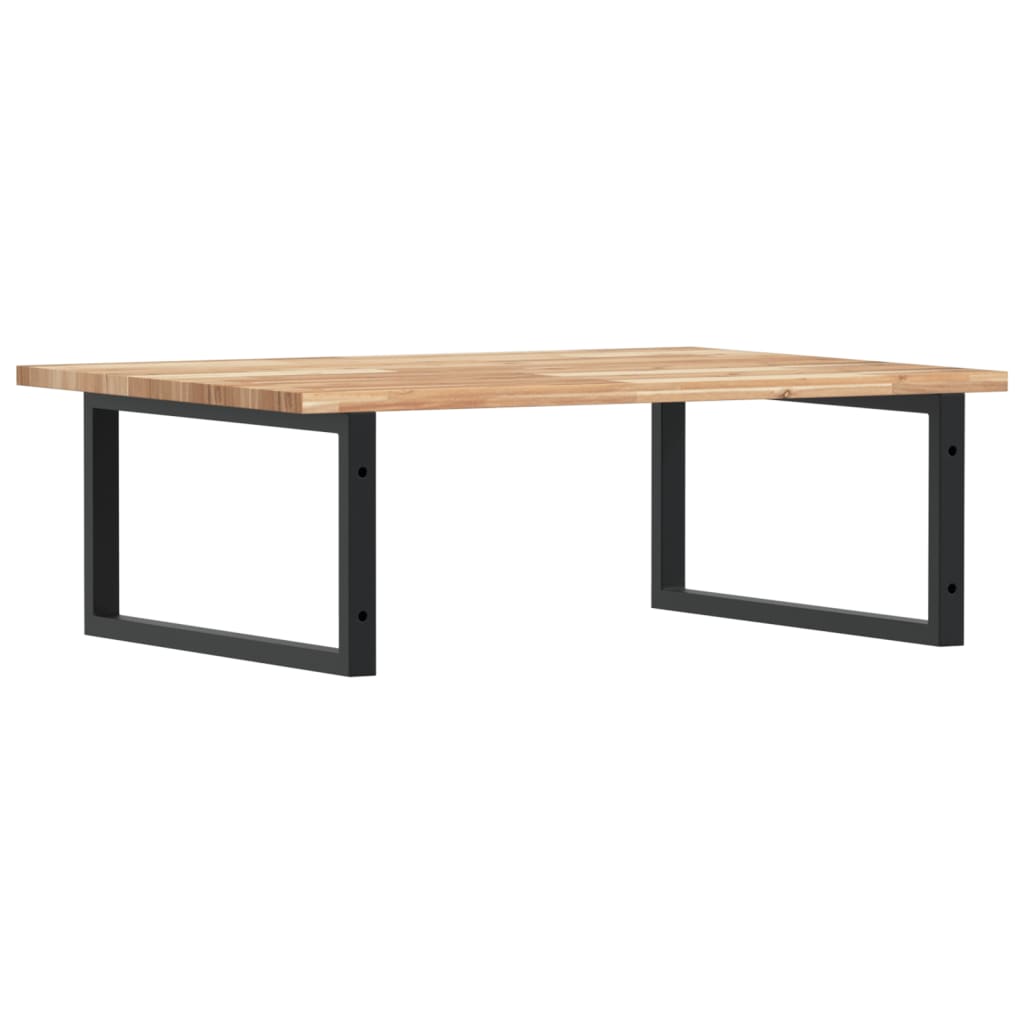 Basin Shelf Wall Mounted Steel and Solid Wood Acacia