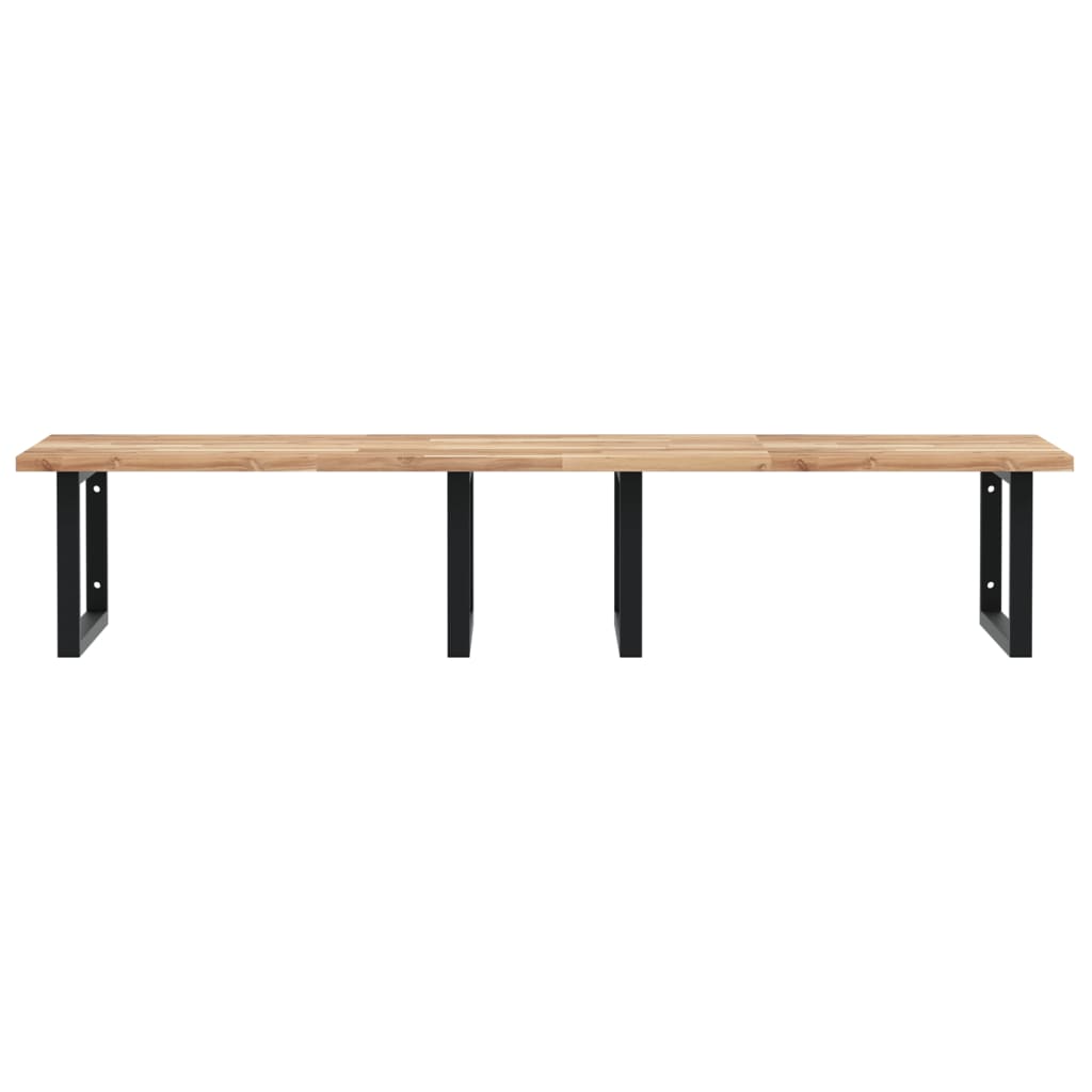 Basin Shelf Wall Mounted Steel and Solid Wood Acacia