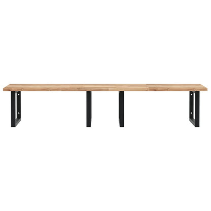 Basin Shelf Wall Mounted Steel and Solid Wood Acacia