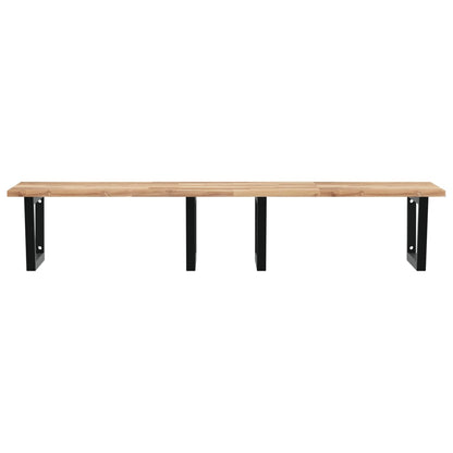 Basin Shelf Wall Mounted Steel and Solid Wood Acacia