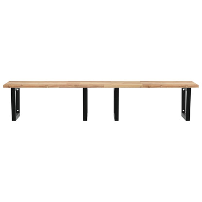 Basin Shelf Wall Mounted Steel and Solid Wood Acacia