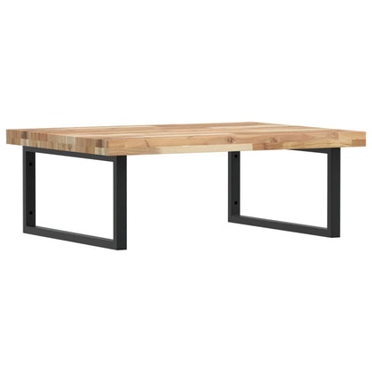 Basin Shelf Wall Mounted Steel and Solid Wood Acacia