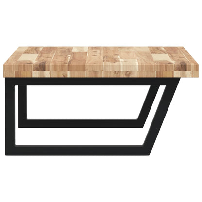 Basin Shelf Wall Mounted Steel and Solid Wood Acacia
