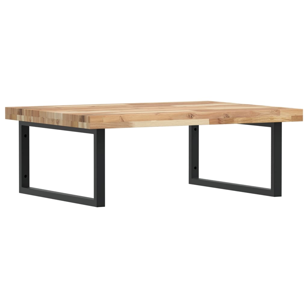 Basin Shelf Wall Mounted Steel and Solid Wood Acacia