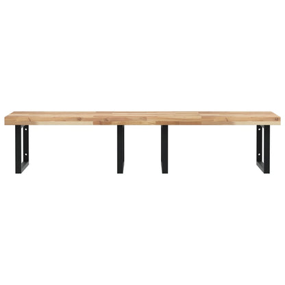 Basin Shelf Wall Mounted Steel and Solid Wood Acacia