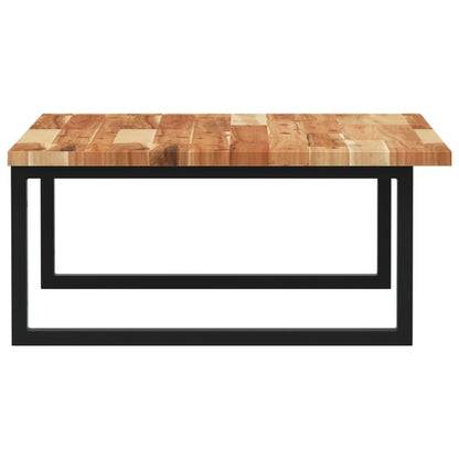 Basin Shelf Wall Mounted Steel and Solid Wood Acacia