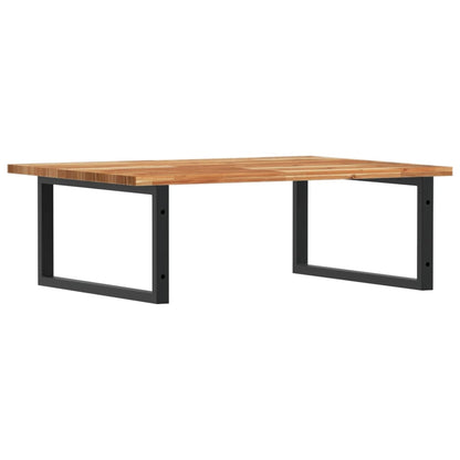 Basin Shelf Wall Mounted Steel and Solid Wood Acacia