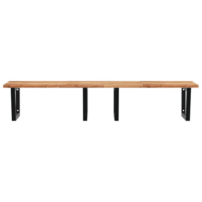 Basin Shelf Wall Mounted Steel and Solid Wood Acacia
