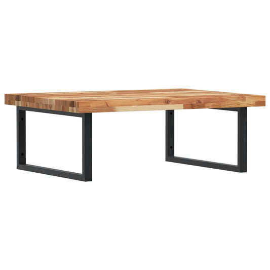 Basin Shelf Wall Mounted Steel and Solid Wood Acacia