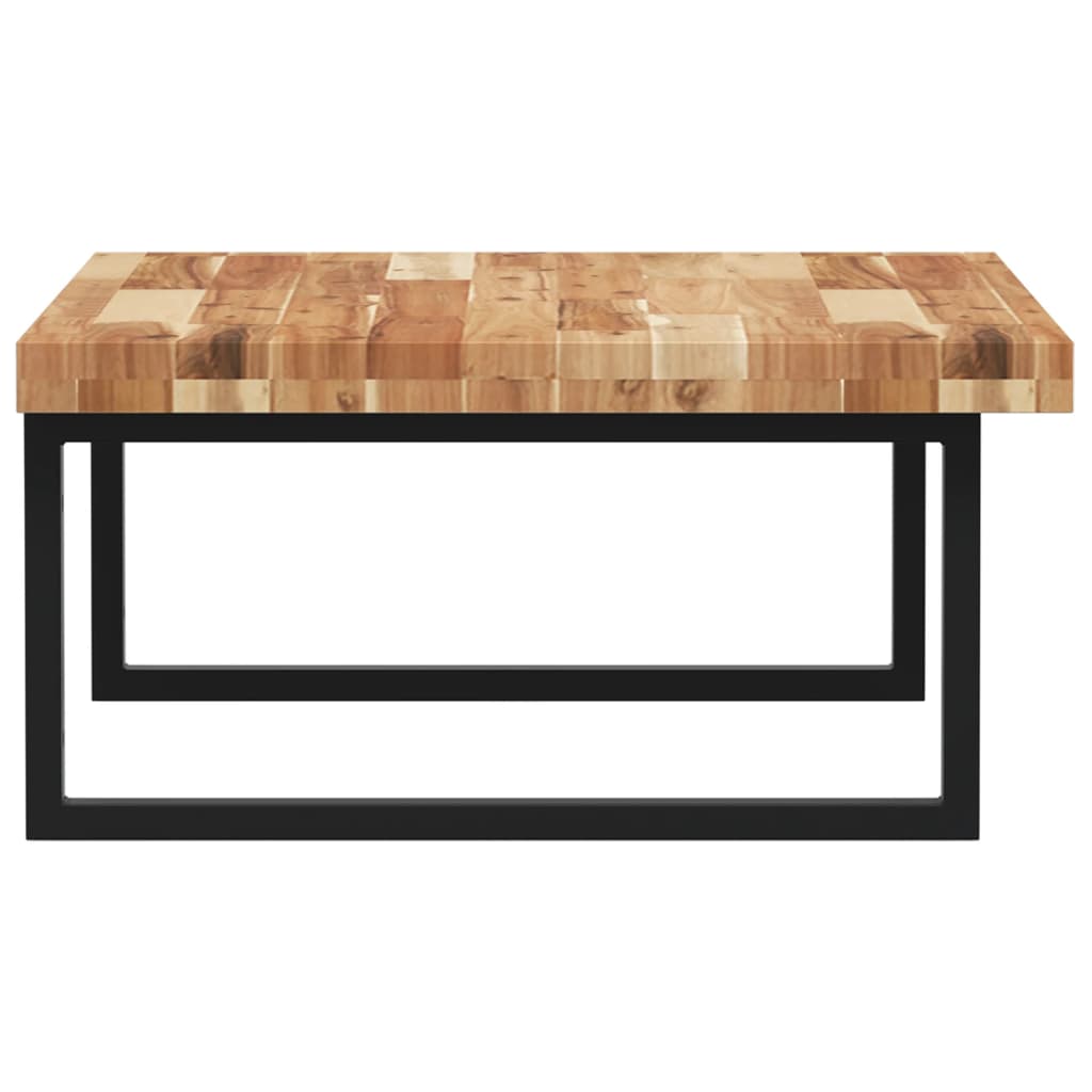Basin Shelf Wall Mounted Steel and Solid Wood Acacia