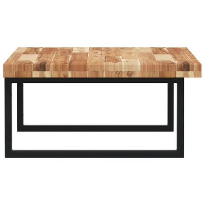Basin Shelf Wall Mounted Steel and Solid Wood Acacia