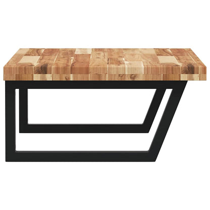 Basin Shelf Wall Mounted Steel and Solid Wood Acacia