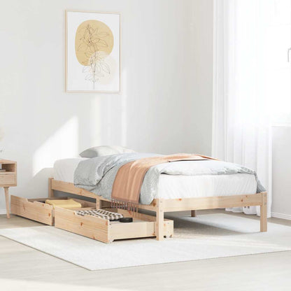 Bed Frame without Mattress 90x190 cm Single Solid Wood Pine