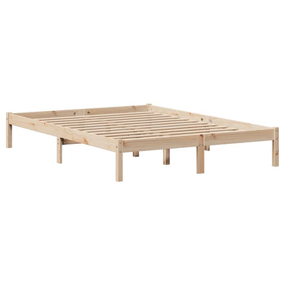 Bed Frame without Mattress 135x190 cm Double Solid Wood Pine