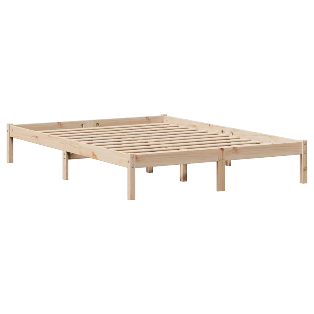 Bed Frame without Mattress 150x200 cm King Size Solid Wood Pine