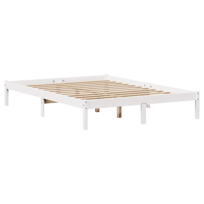 Bed Frame without Mattress White 160x200 cm Solid Wood Pine
