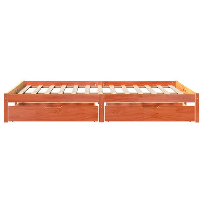 Bed Frame without Mattress Wax Brown 120x190 cm Small Double Solid Wood Pine