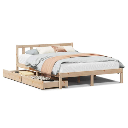 Bed Frame without Mattress 120x190 cm Small Double Solid Wood Pine