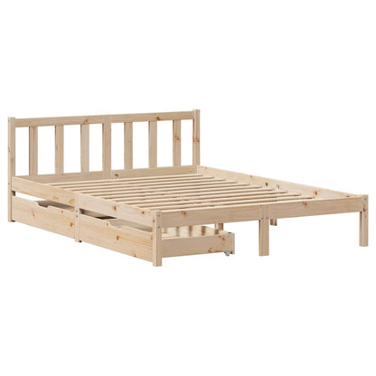 Bed Frame without Mattress 120x190 cm Small Double Solid Wood Pine