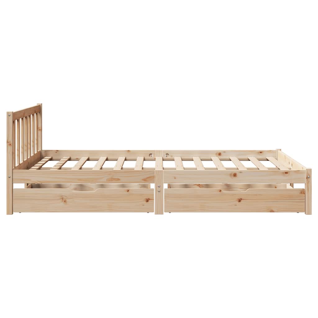 Bed Frame without Mattress 120x190 cm Small Double Solid Wood Pine