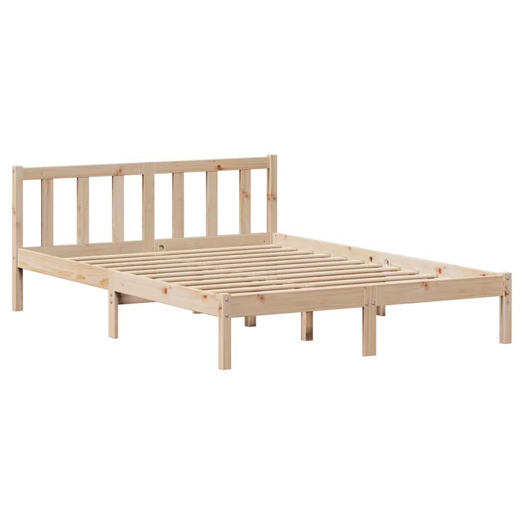 Bed Frame without Mattress 120x190 cm Small Double Solid Wood Pine