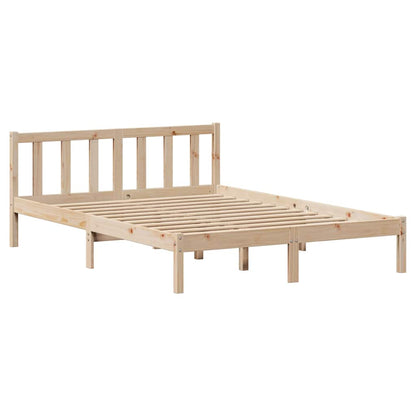Bed Frame without Mattress 120x190 cm Small Double Solid Wood Pine