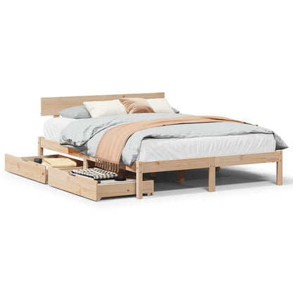 Bed Frame without Mattress 120x190 cm Small Double Solid Wood Pine