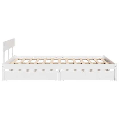 Bed Frame without Mattress White 120x190 cm Small Double Solid Wood Pine